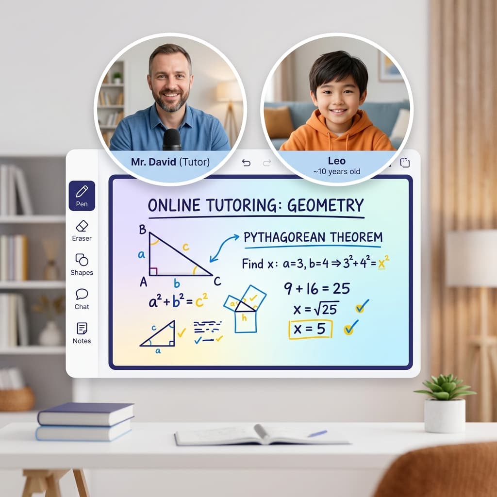 Canlı ders platformu illüstrasyonu